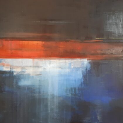 "Fair and night. Rainis". Oil, pigment on canvas. 1,20x79,5cm. 2020