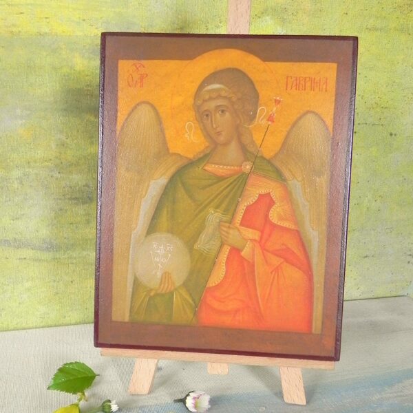 Archangel Gabriel". Linden tree, egg tempera, olifa. 