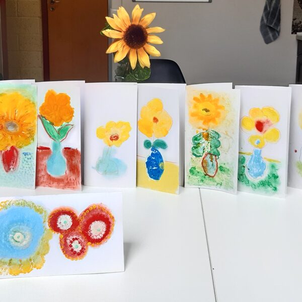 18.06.2024. Painting with oil and crayons.