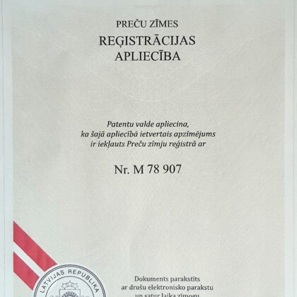 My LOGO-TRADEMARK Registration Certificate
