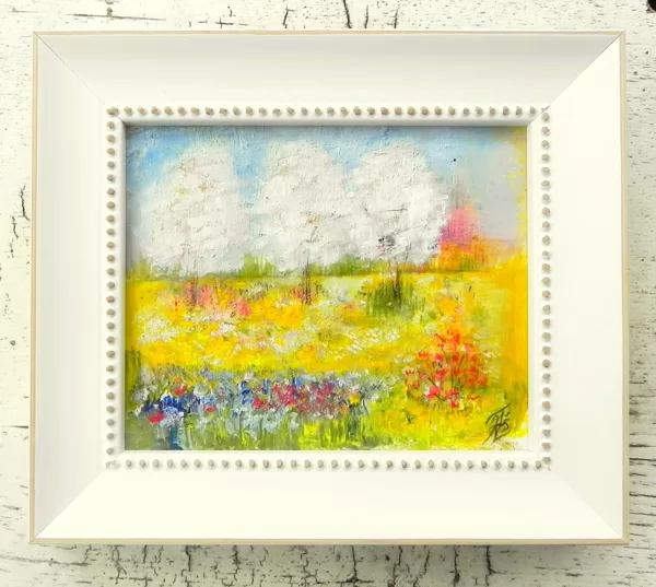 "Pavasaris manā dārzā". 15,3x13,3cm. Pieejams iegādei!