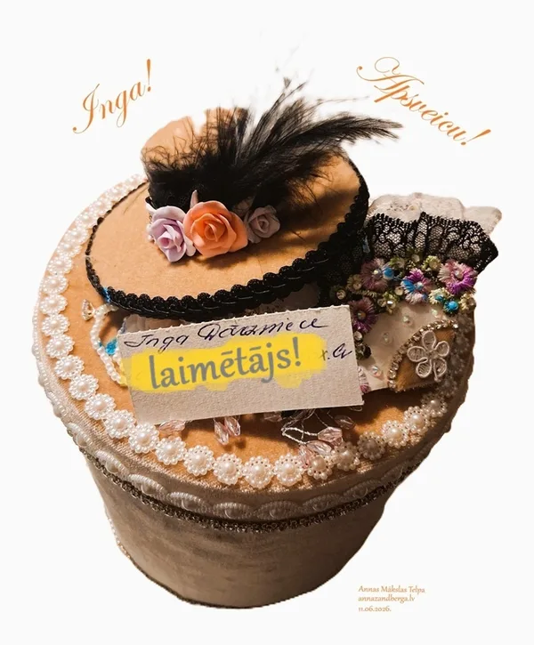 Glezna tika personīgi piegādāta laimētajam! Paldies, Inga!