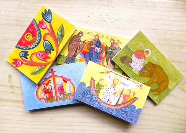 Hand-painted cards with a Christian theme - for sale! 15 Eur