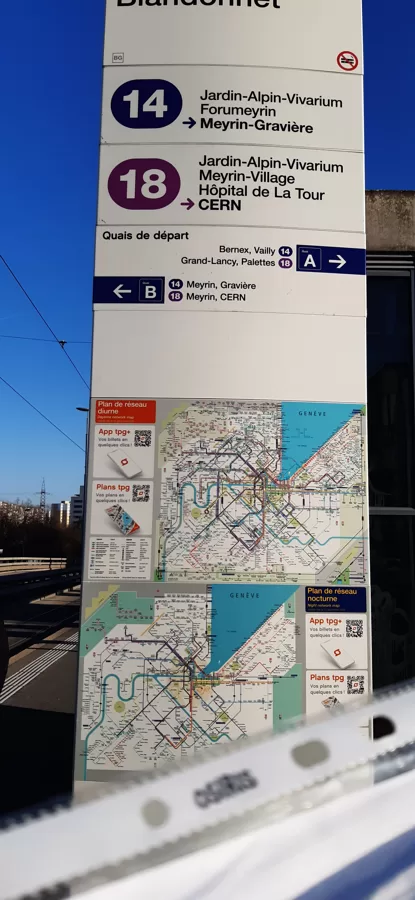 Tramvajs Ženēvā uz CERN