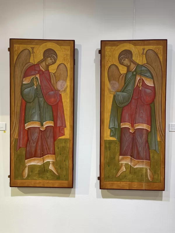 Archangels Michael and Gabriel. 120x100cm. 