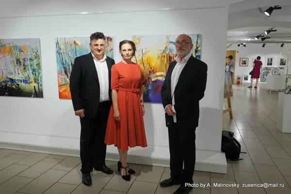 With beautiful artists, my colleagues  Gocha Huskivadze and Aleksandr Sahov