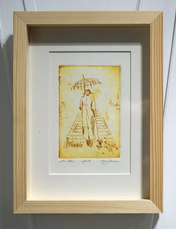 Ex libris "Ferdinando Zeza". Etching. 2007