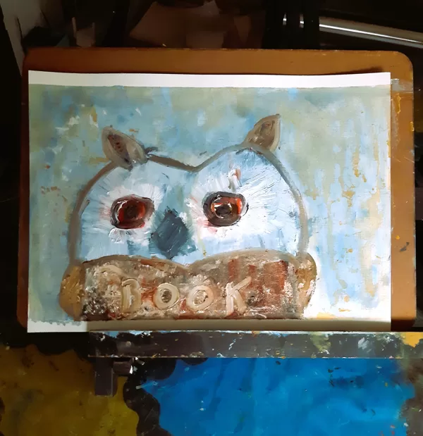 16.03.24. Oil and pigment on paper.