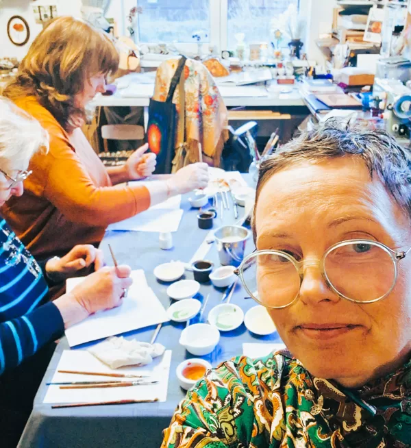 egg tempera painting class for adults