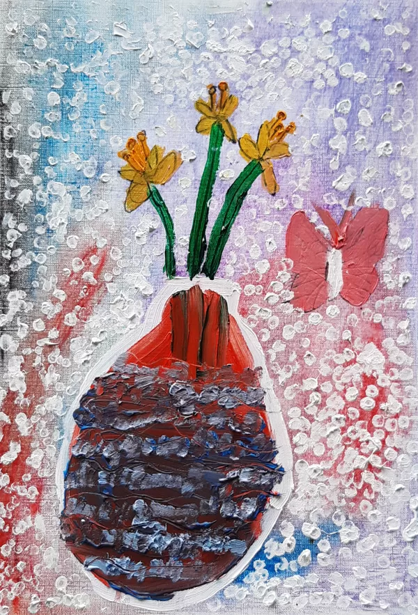 Mixed media on paper. 13.04.2024.
