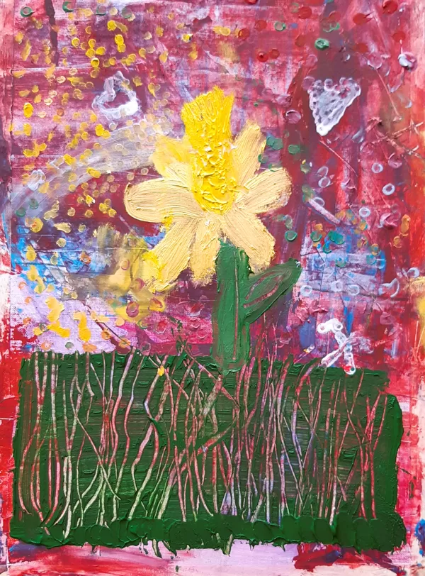 Mixed media on paper. 13.04.2024.