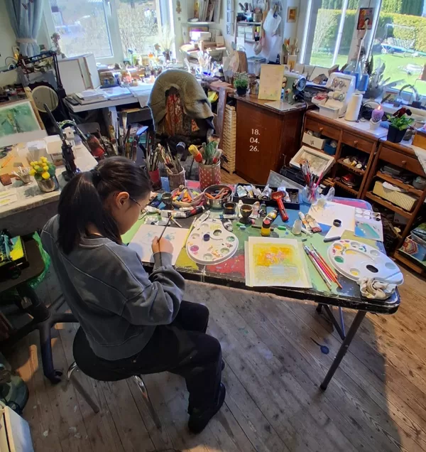 18.04.2026. Little artist Mimiko paints!
