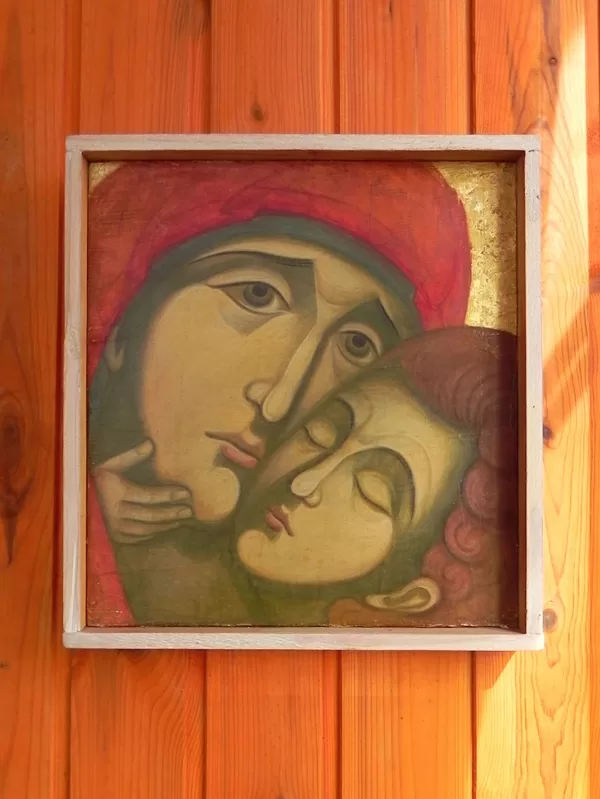 "Klusums". 32,5x30cm.