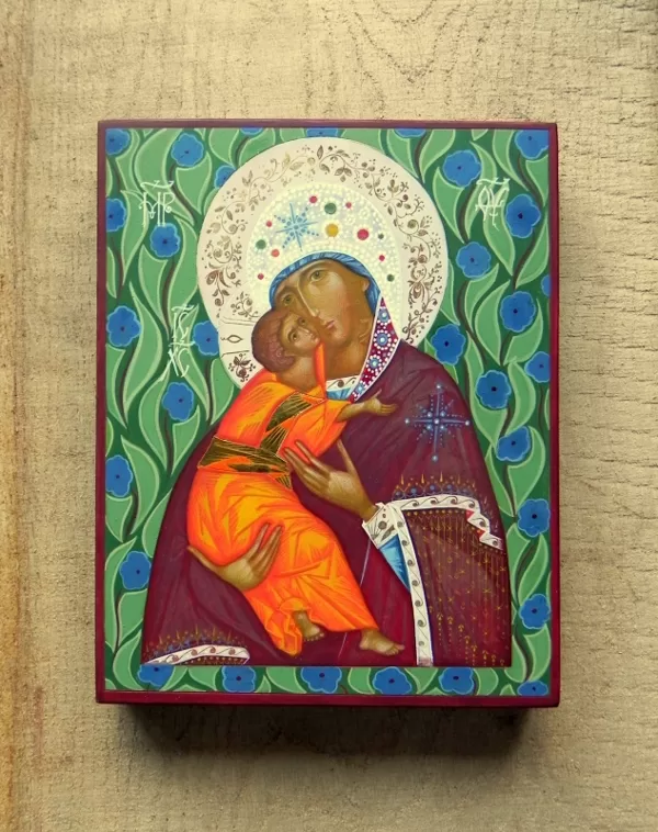 Vladimiras Dievmātes ikona. 17x13,4cm