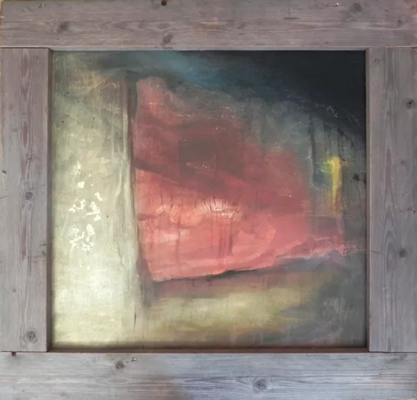"Izmisums". Jaukta tehnika. 76x73cm. 2022