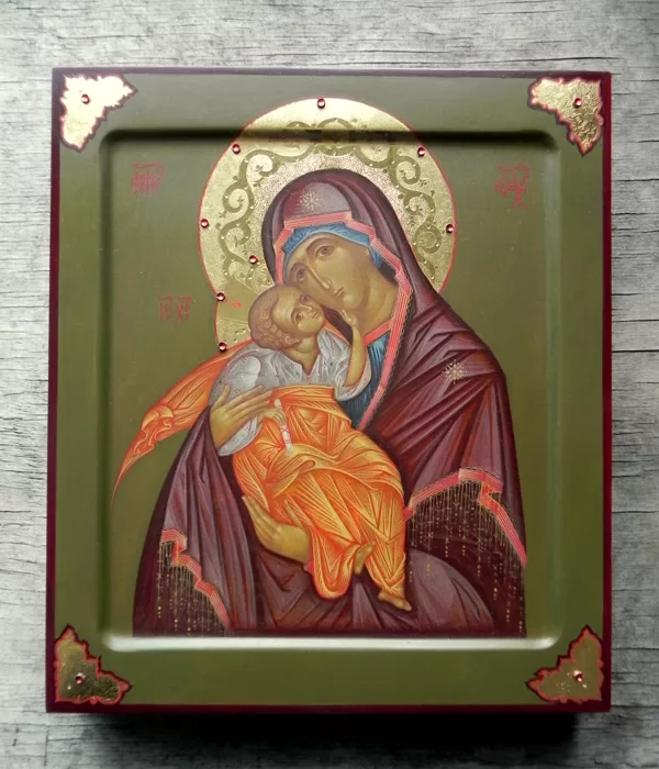 Dievmāte ar bērnu "Eleusa". 30,5x27cm. 2021