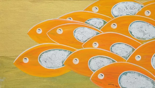 "Virziens". Eļļa, akrils uz audekla. 32x18,5cm. 2009