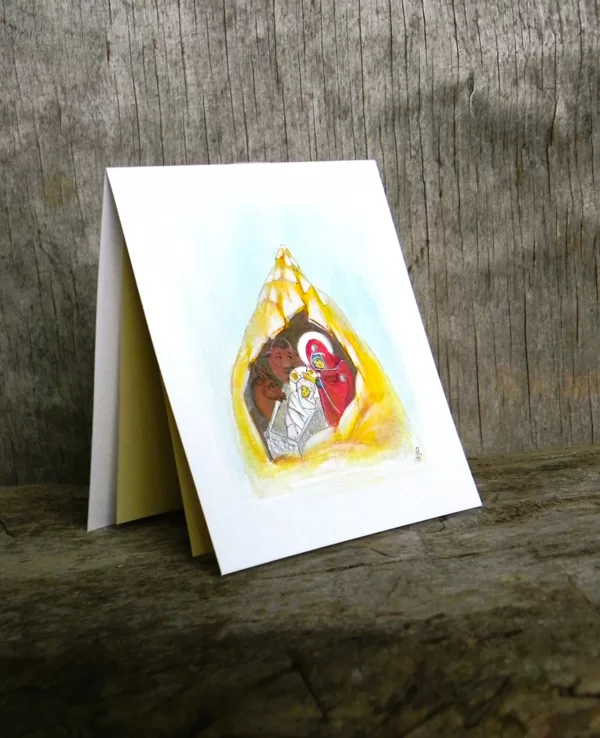 "The Nativity of Christ". Egg tempera on paper. 12x10cm. 2025