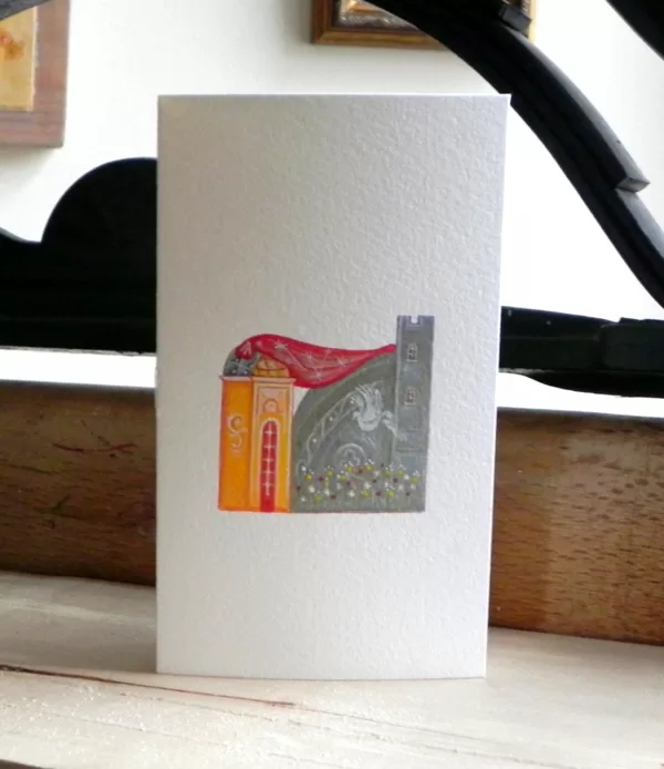 Paper, egg tempera.