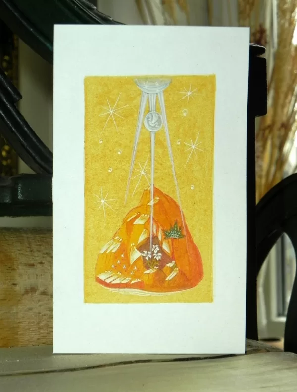 Paper, egg tempera.