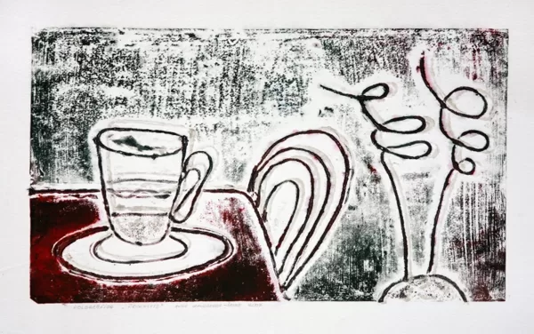 "Breakfast". Colography. 40,5x23cm. 2007