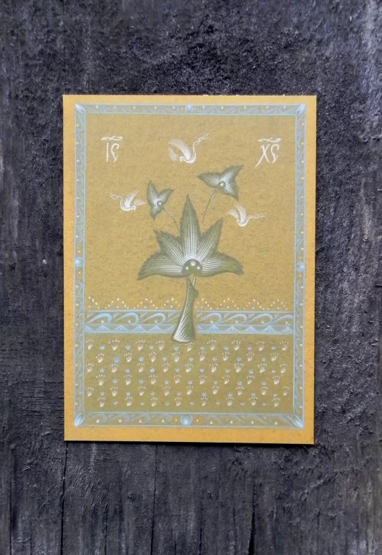 "Christ". Paper, egg tempera. 2018
