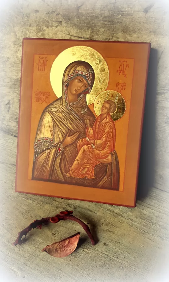 Tikhvin Icon of Mother of God. 17x13,4cm. 2020