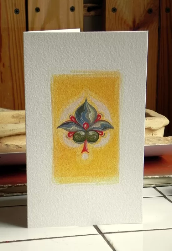 Paper, egg tempera.