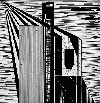 "James Hadley Chase". Paper, ink. 30x30cm. 2005