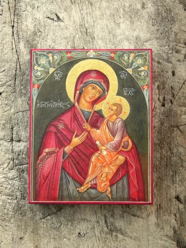 Icon of the Mother of God "Quick to Hear". 17x13,4cm. 2022