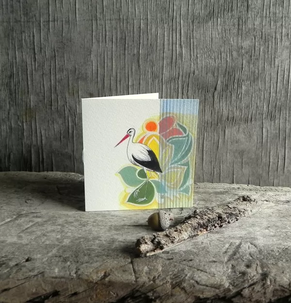 White Stork (Ciconia ciconia (L.). 11,5x11,5cm. 2022