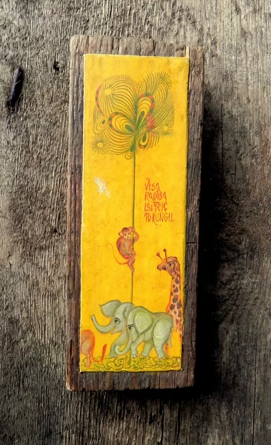 "Praise the Lord from the heavens". 14,8x5,4cm.