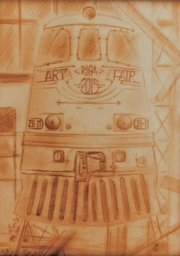 "Riga Art Fair 2015". Poster sketch. 28,5x20cm. 2015