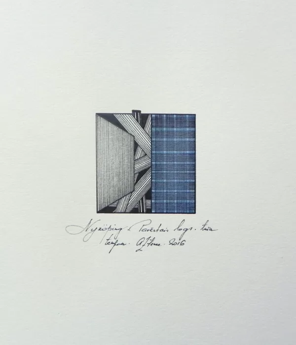 "Sweden. Open window". Paper, ink, egg tempera. 4,5x4,5cm. 2016