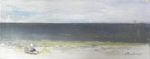 August Plein air by the Baltic sea. 50x20cm. Oil on canvas. 2026.