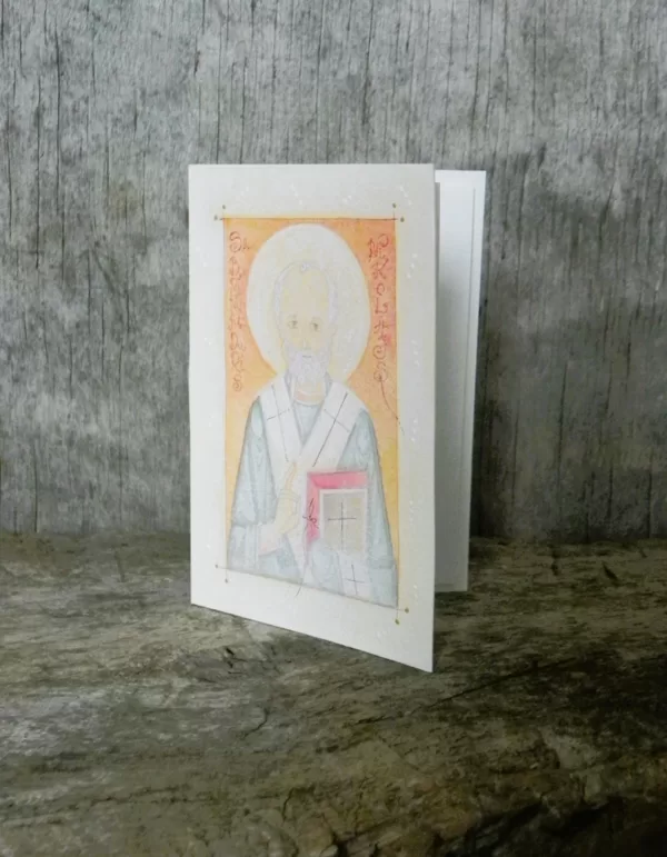 St.Nicholas. Egg tempera on paper. 12,5x8,5cm. 2025