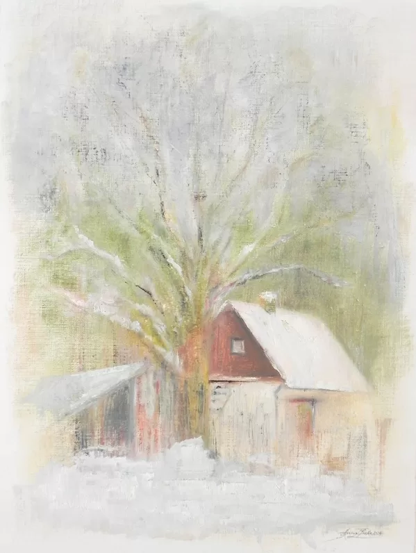 "Ķemeri". 45x30cm. Oil on paper. 2024