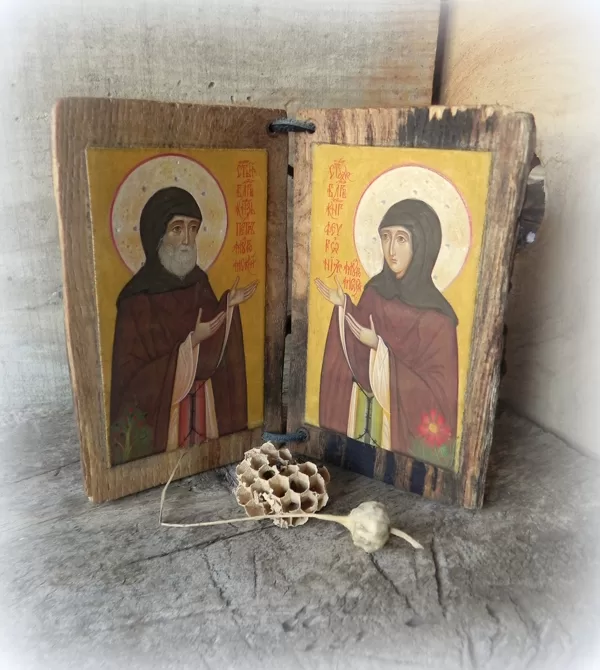 Saints Peter and Fevronia of Murom. 15x9,5cm. 2021