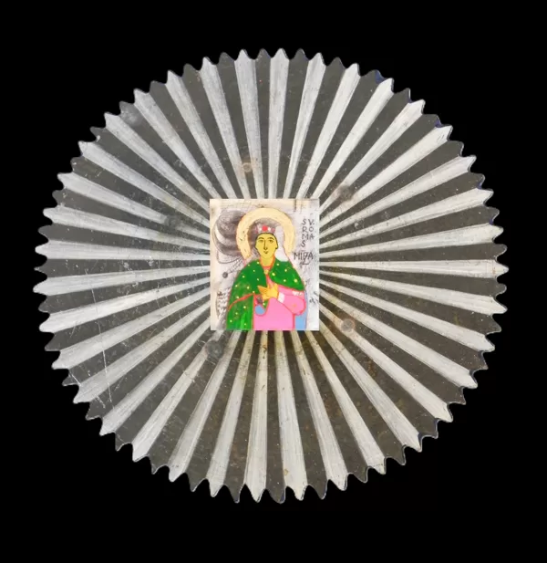 Miniature. Saint Musa of Rome. Thick plastic, egg tempera, gold, ink. 2026
