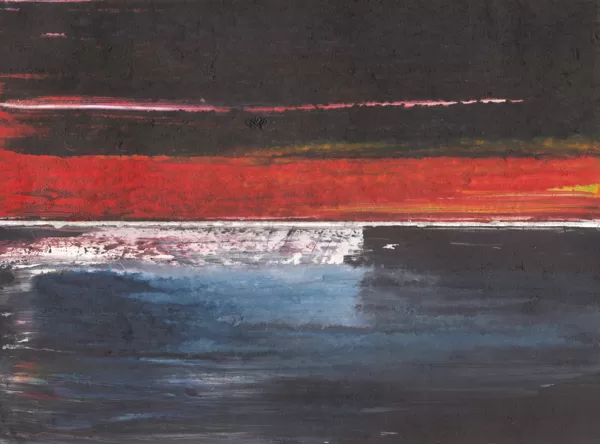 "Light on the horizon". Paper, monotipia.