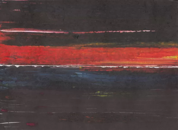 "Horizon. Dark waters". Paper, monotipia.