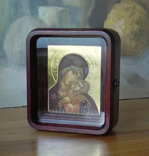Miniature. Our Lady of Korsun. Egg tempera, gold. 11x9cm. 