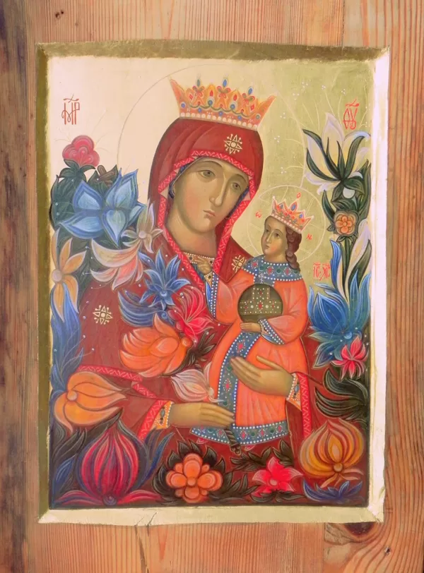 Icon of the Mother of God " The Unfading Flower" 44,5x33cm