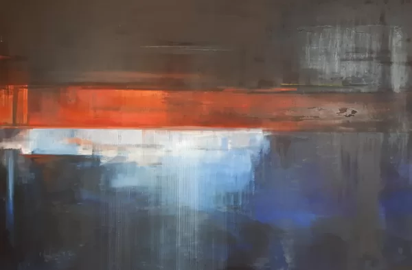 "Fair and night. Rainis". Oil, pigment on canvas. 1,20x79,5cm. 2020