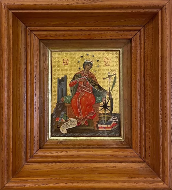 Miniatūra. Sv.Aleksandrijas Katrīna. 11x9cm. 