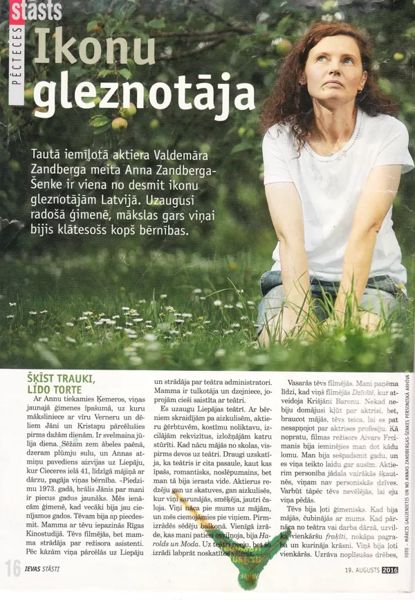 IEVAS STĀSTI. 2016. Nr.17 (19.08.-01.09.2016.) "Ikonu gleznotāja"