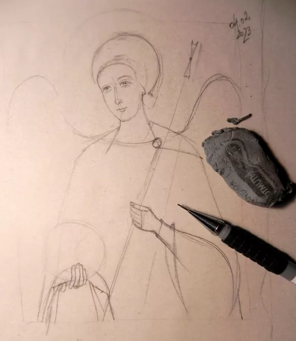 04.02.2023 Archangel Gabriel - painting process