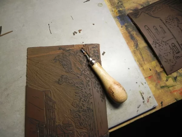 process - linocut