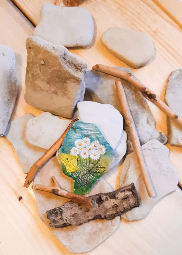 11.04.2025. "Easter Stories" on stones found on the seashore...