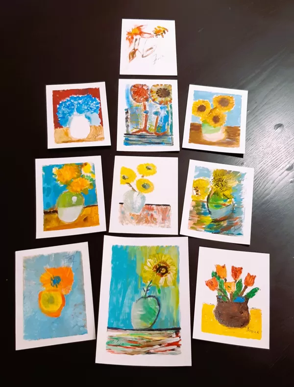 06.06.2025. Today - van Gogh's Sunflowers. But, each has it's own Sunflowers!